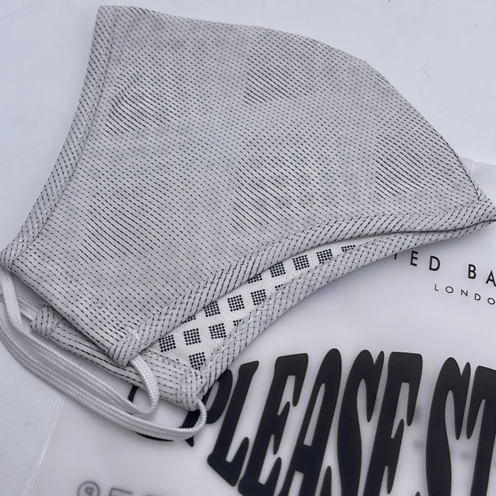 Gray Face Mask TED BAKER LONDON Reversible Reusable FACE MASK 
NWT